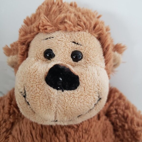 BROWN Monkey Plush Black Nose Flap 12"tall Animal Stuffed Toy Cuddly  Fur… - Picture 2 of 7